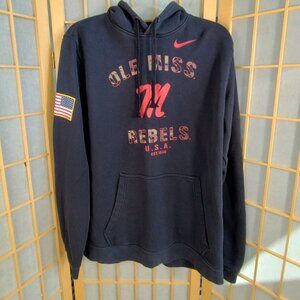 Nike Ole Miss Rebels Hoodie Black with Camo Letters  Size L